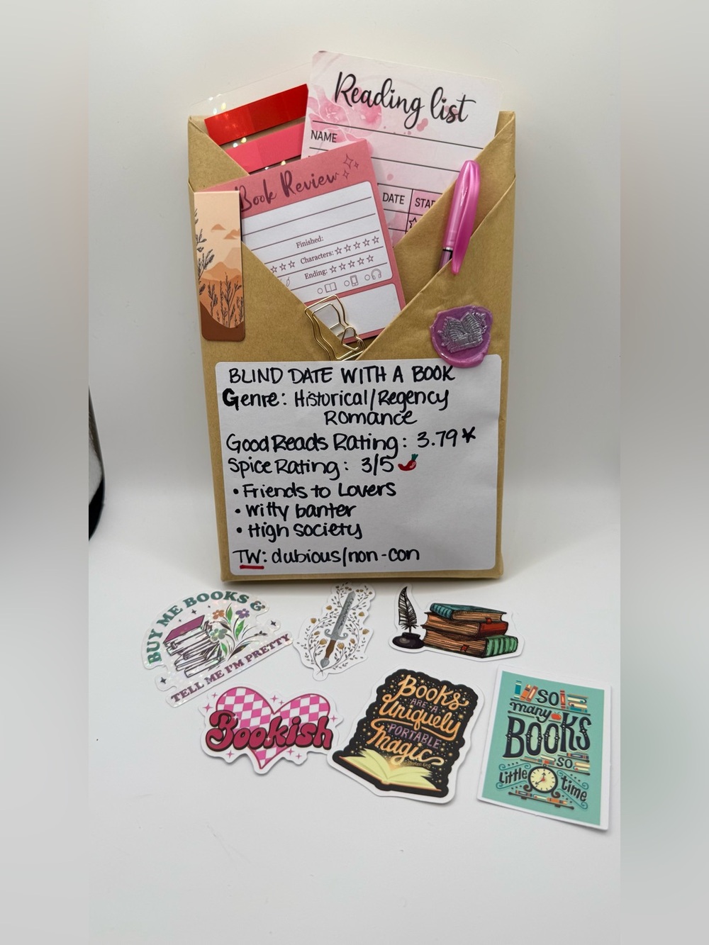 Blind Date With A Book #10 - Historical/Regency Romance Book+Accessories
